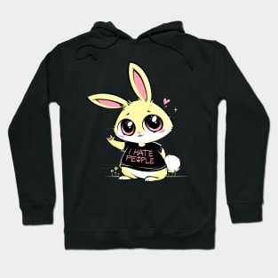 I Hate People Bunny Hoodie